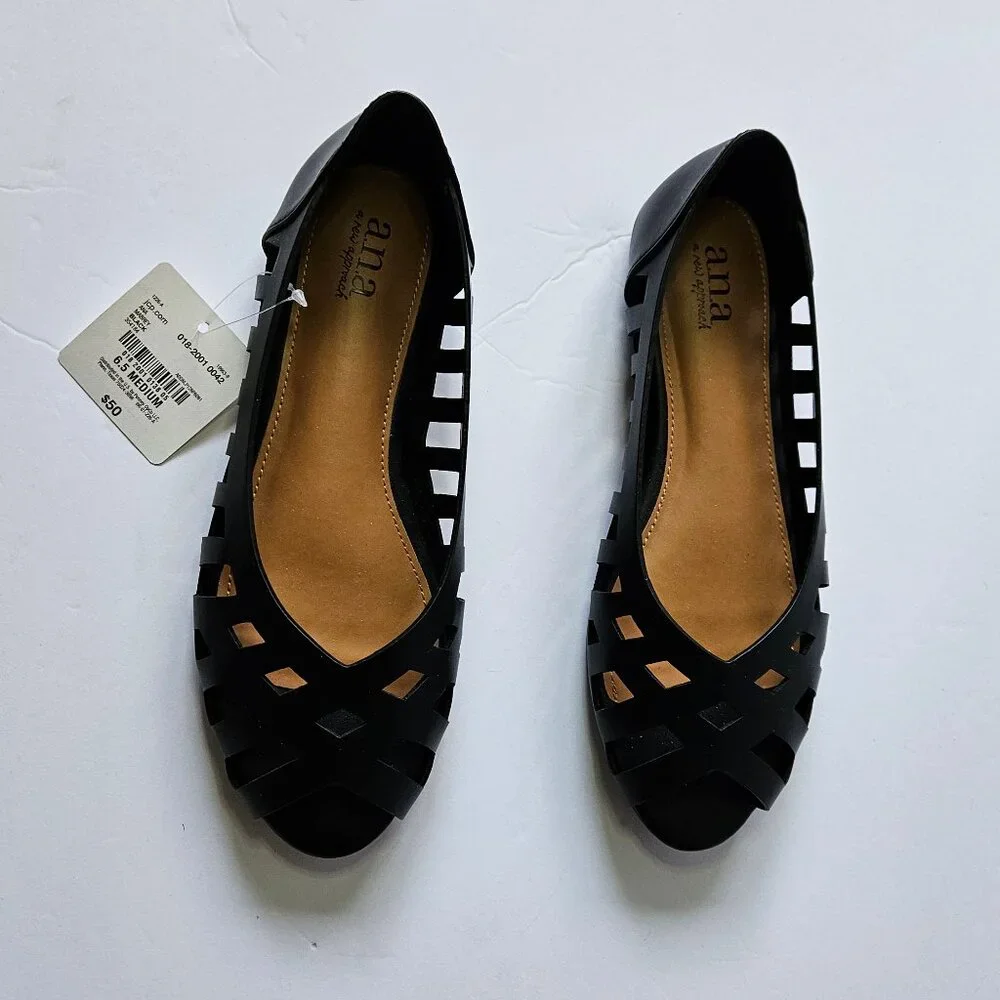 a.n.a Black Flats Size 6.5M